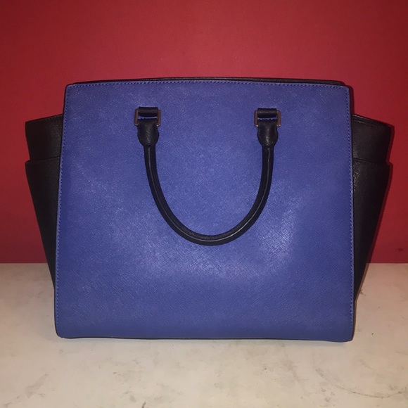 💙SOLD🖤Michael Kors Selma Cobalt Satchel - Picture 4 of 8